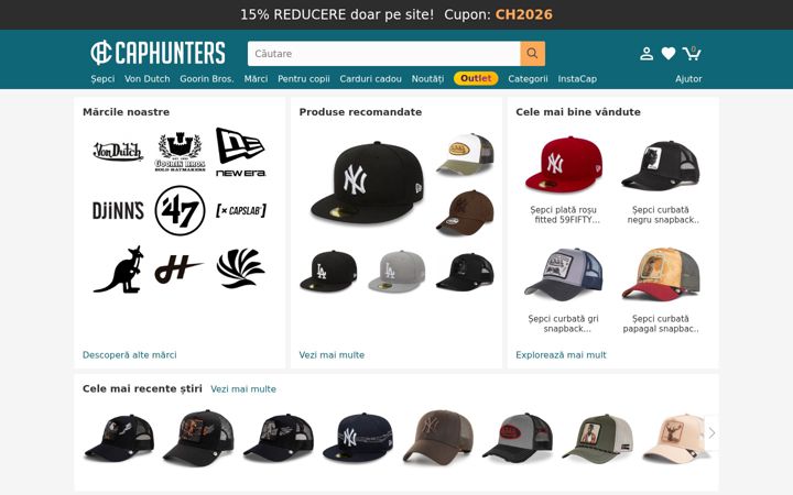 Screenshot of caphunters.ro