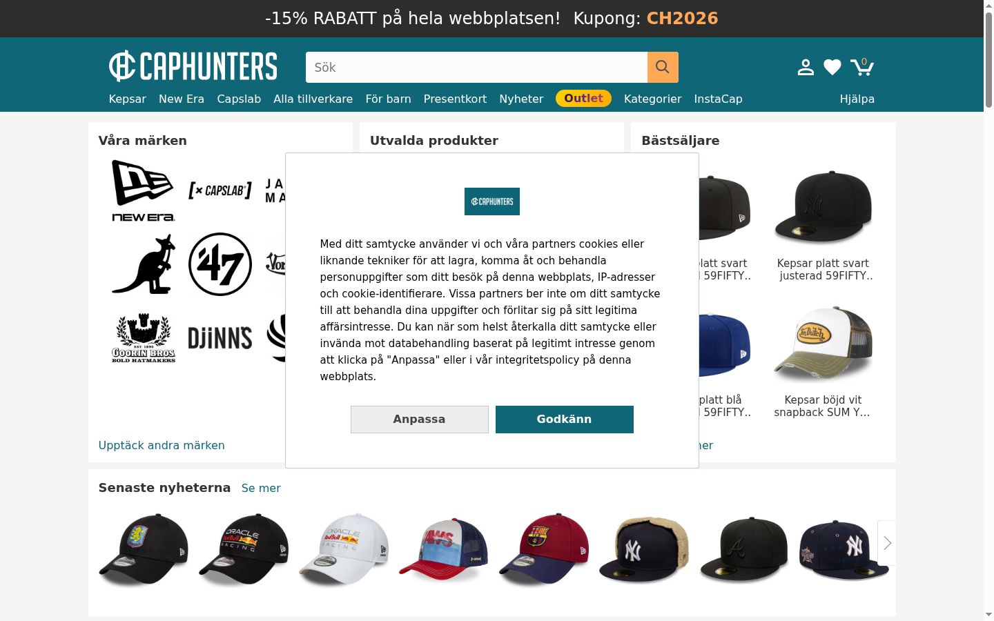 Képernyőkép a bármilyen interakció előtt megjelenő hozzájárulási bannerről