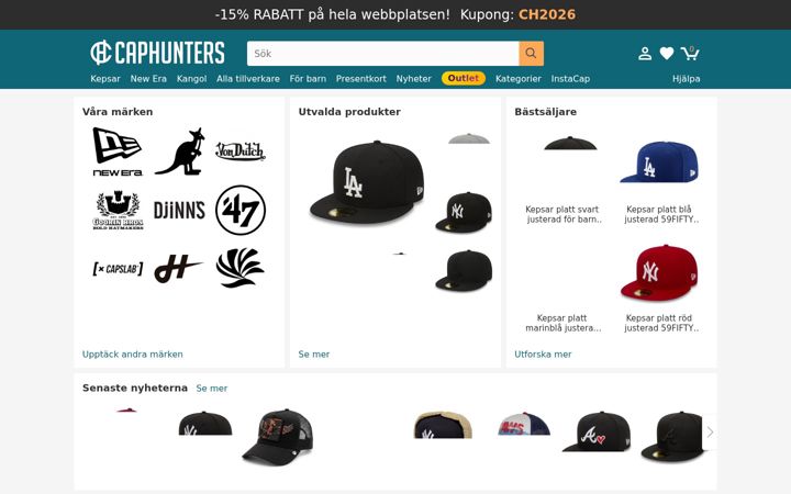 Screenshot of caphunters.se