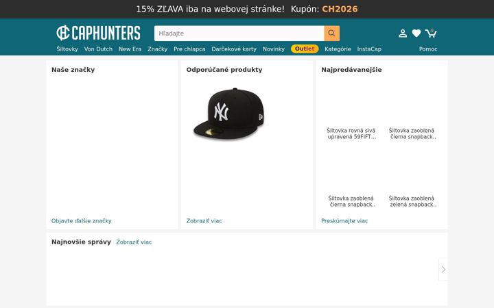 Screenshot of caphunters.sk