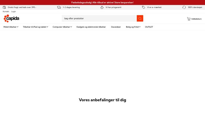 Screenshot of capida.dk