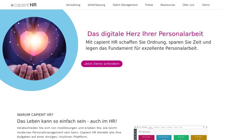 Screenshot of capient-hr.de