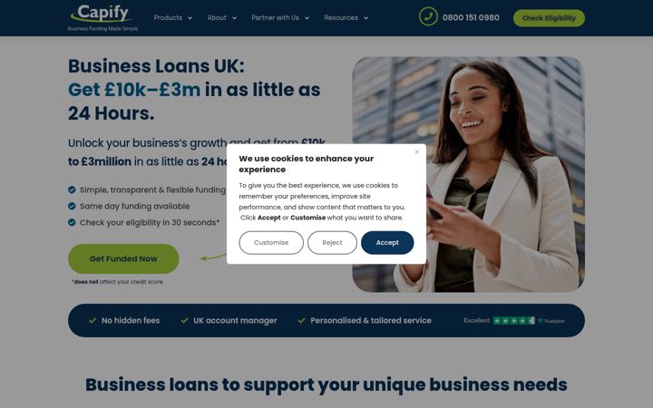 Screenshot of capify.co.uk