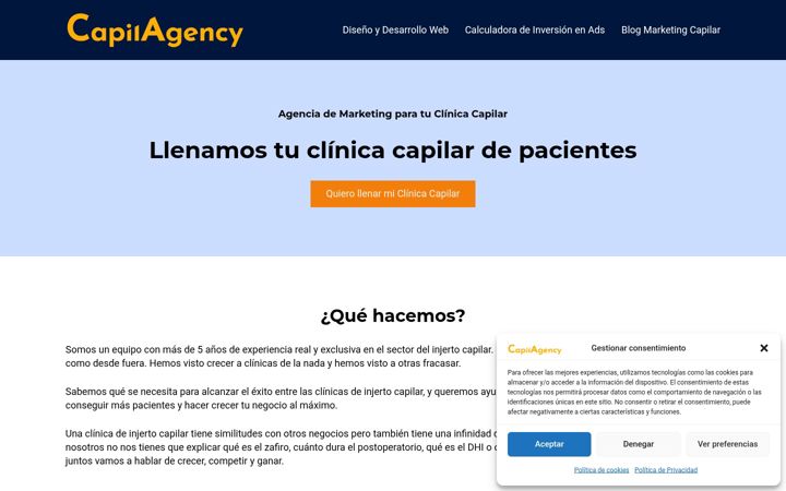Screenshot of capilagency.com