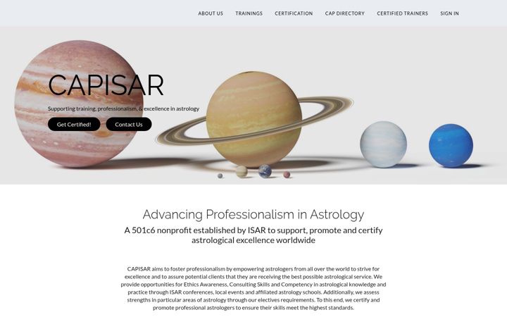 Screenshot of capisar.org