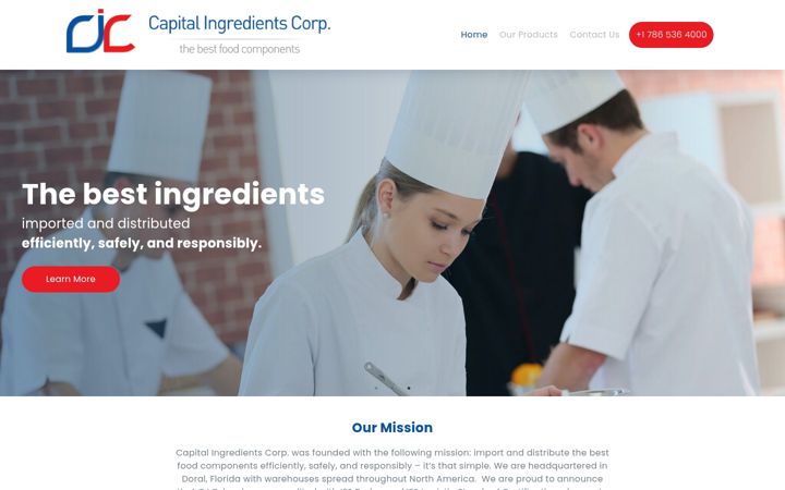 Screenshot of capital-ingredients.com