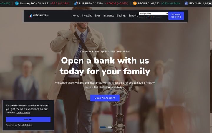 Screenshot of capitalassetscu.com