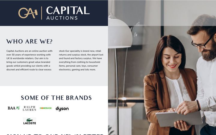 Screenshot of capitalauctiongroup.co.uk