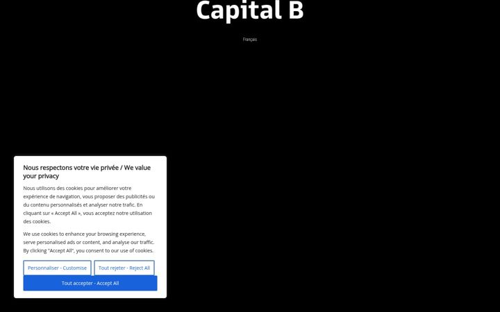 Screenshot of capitalb.ca