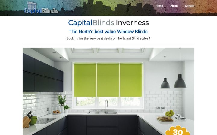 Screenshot of capitalblindsinverness.co.uk