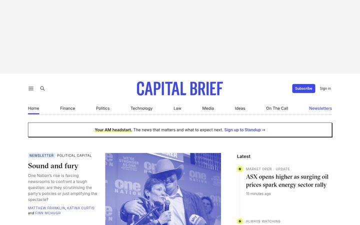 Screenshot of capitalbrief.com