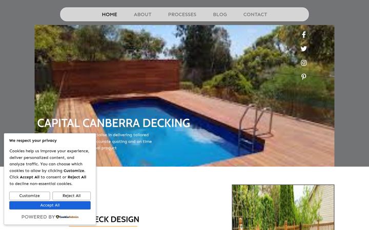 Screenshot of capitalcanberradecking.com
