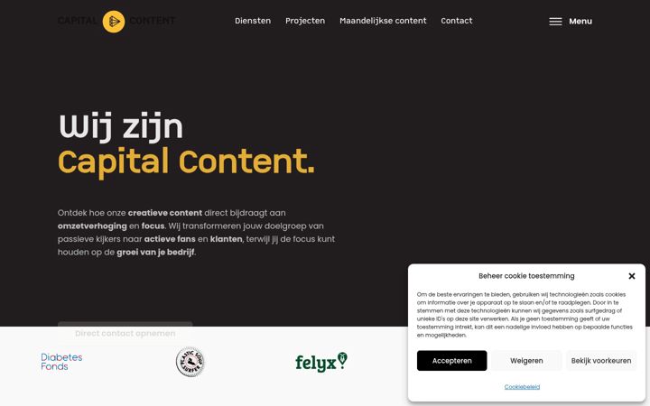 Screenshot ta' capitalcontent.nl