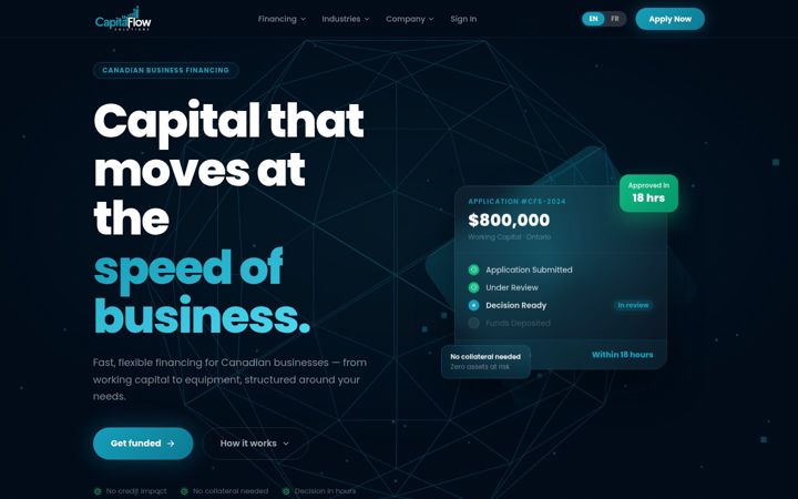 Screenshot of capitalflowsolutions.ca