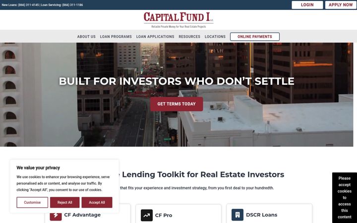 Screenshot of capitalfund1.com