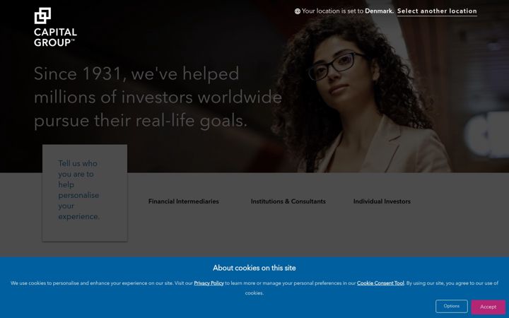Zrzut ekranu capitalgroup.com
