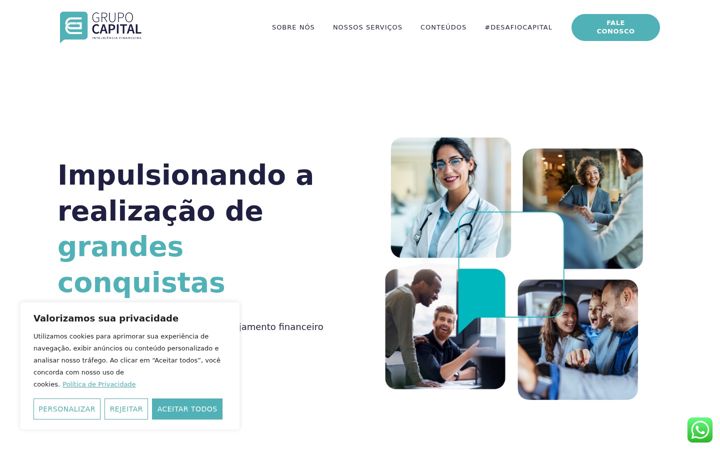 Kuvakaappaus sivustosta capitalgrupo.com.br