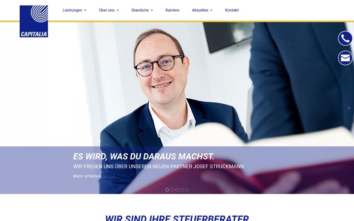 Screenshot stránky capitalia-steuerberatung.de