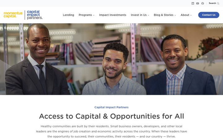 Screenshot of capitalimpact.org