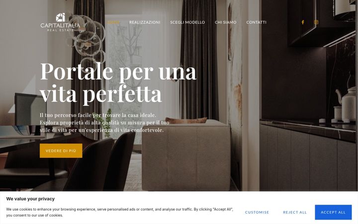 Snímek obrazovky capitalitaliarealestate.it