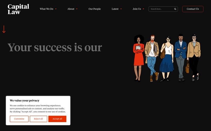 Screenshot of capitallaw.co.uk