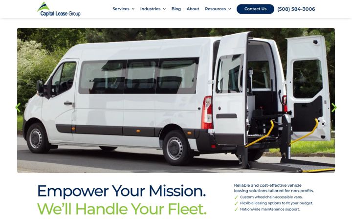 Screenshot of capitalleasegroup.com