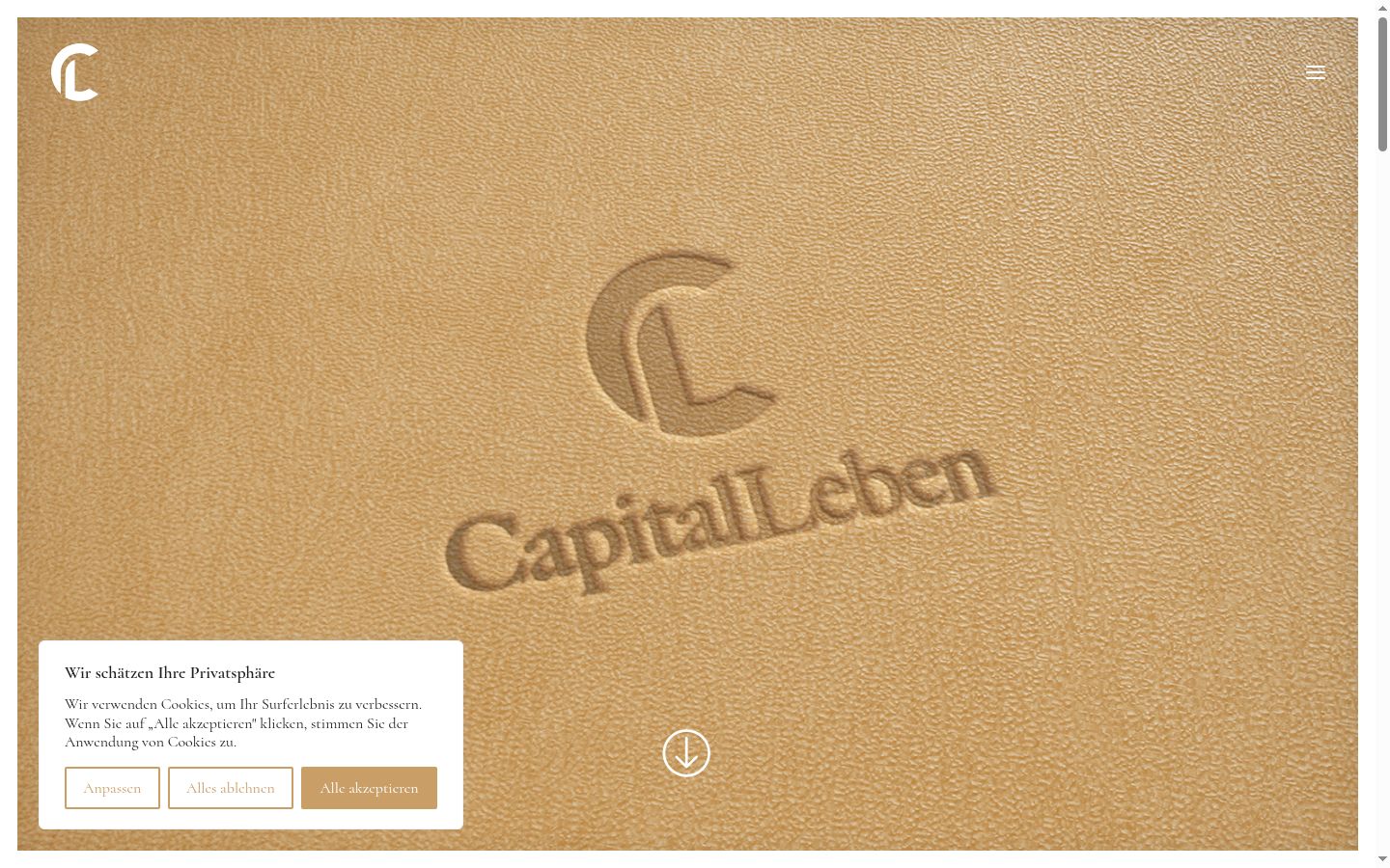 Screenshot des Einwilligungsbanners vor jeglicher Interaktion