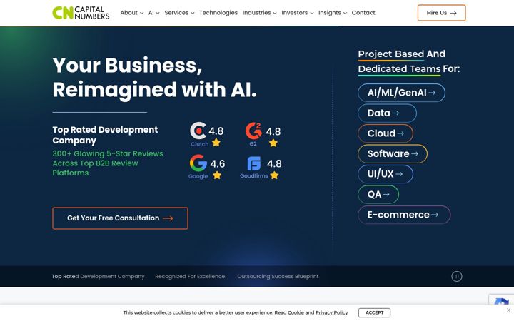 Screenshot of capitalnumbers.com