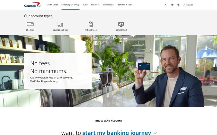 Screenshot of capitalonebank.com