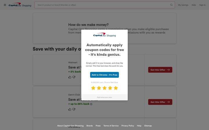 Zrzut ekranu capitaloneshopping.com