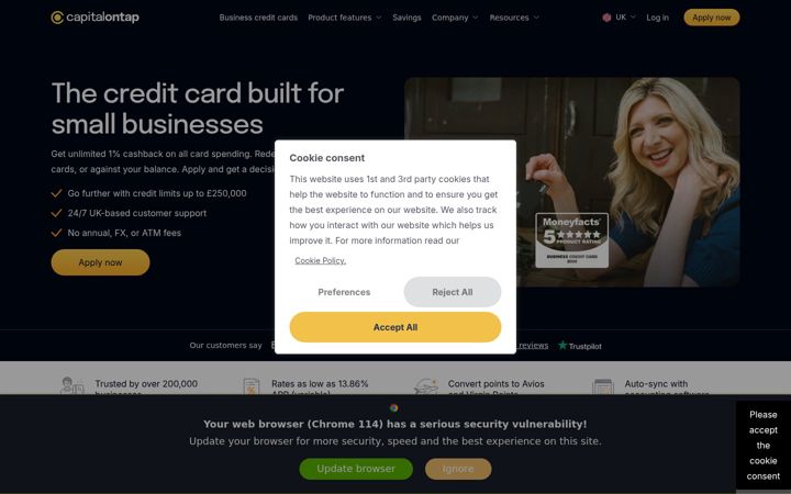 Screenshot of capitalontap.com