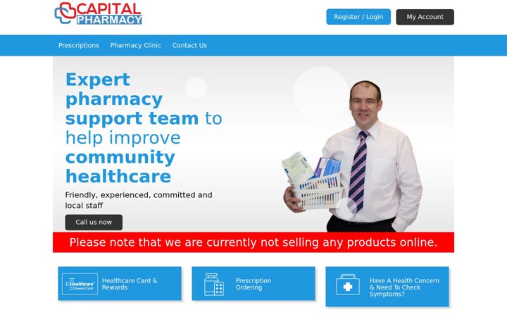 Screenshot of capitalpharmacy.co.uk