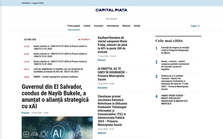 Screenshot of capitalpiata.ro