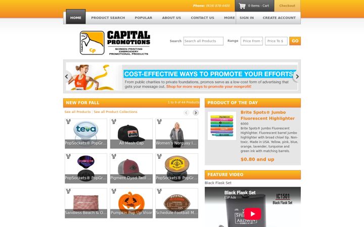 Screenshot of capitalpromoinc.com
