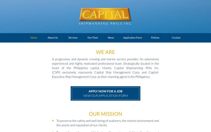 Screenshot of capitalshipmanning.ph