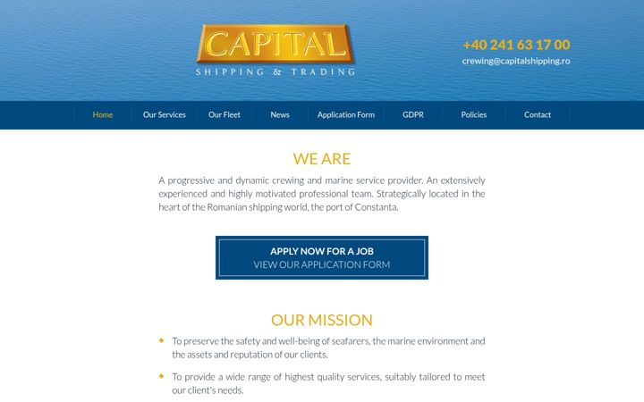 Screenshot of capitalshipping.ro