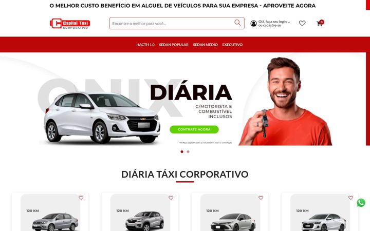 Kuvakaappaus sivustosta capitaltaxirent.com.br
