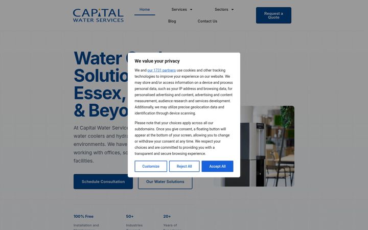 Screenshot of capitalwaterservices.com