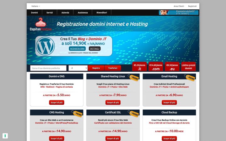 Screenshot of capitanhostino.it