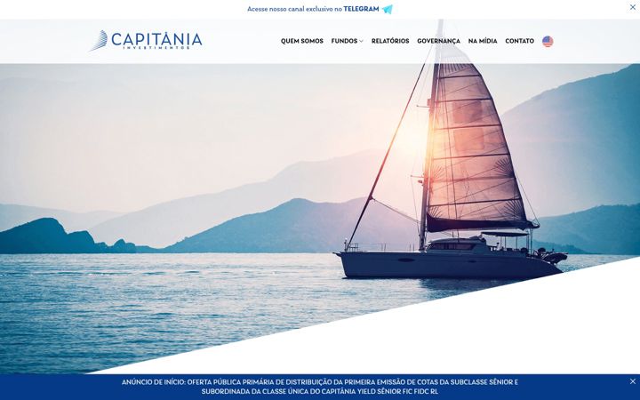 Kuvakaappaus sivustosta capitaniainvestimentos.com.br