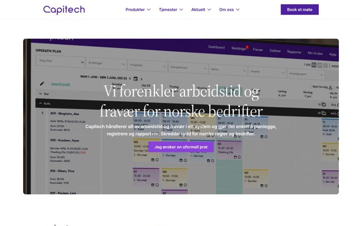 Screenshot of capitech.no
