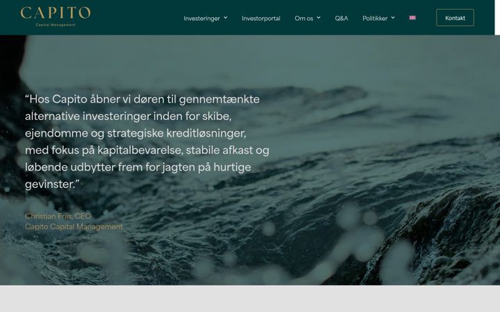 Screenshot of capitocapital.dk