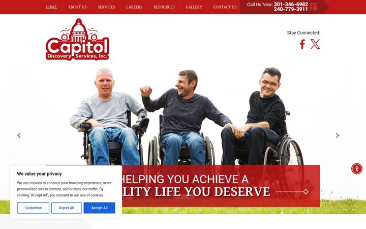 Screenshot of capitoldiscoveryservices.com