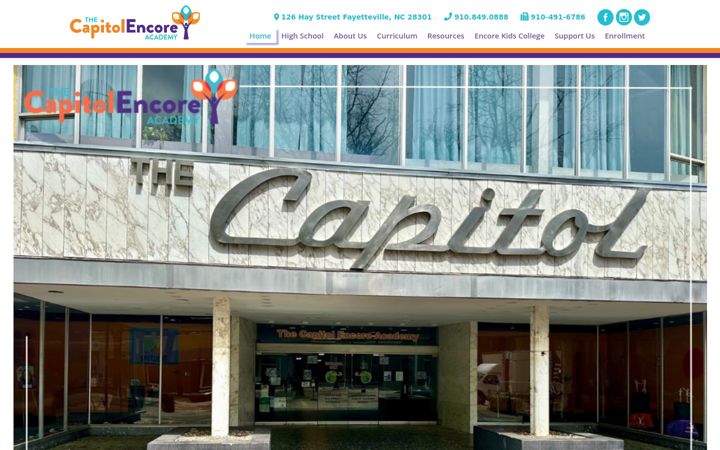 Screenshot of capitolencoreacademy.org