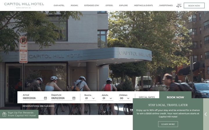 Screenshot of capitolhillhotel-dc.com