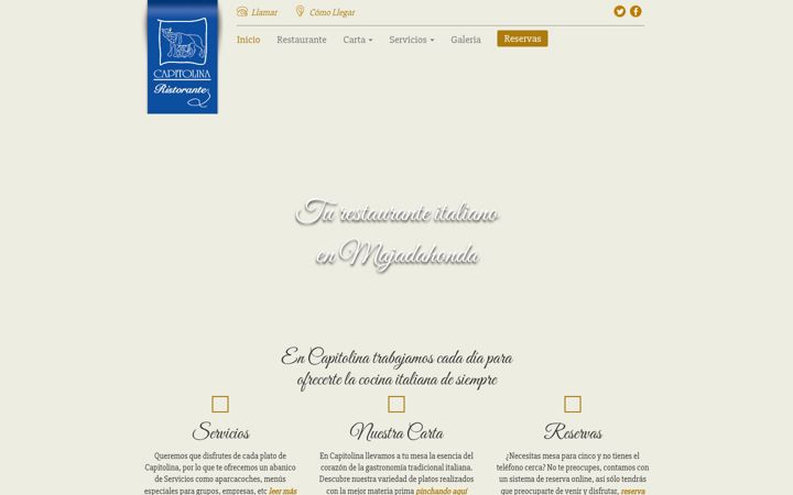 Screenshot von capitolinarestaurante.es
