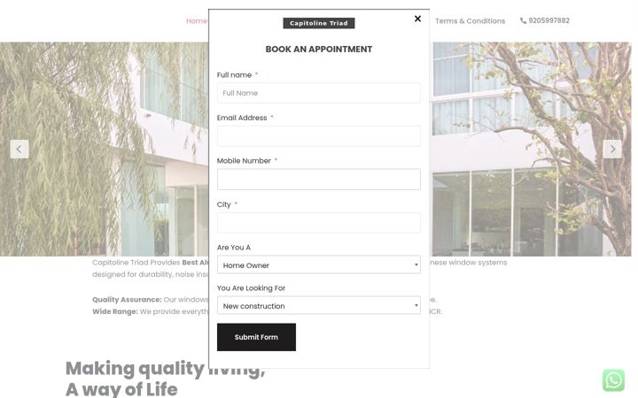 Screenshot of capitoline.co.in
