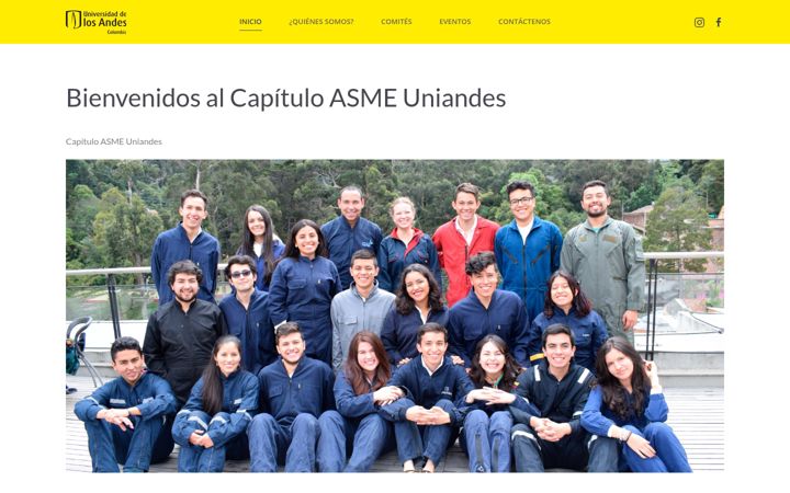 Snímek obrazovky capituloasme.uniandes.edu.co