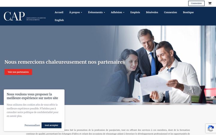 Screenshot of caplegal.ca