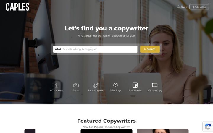 Screenshot of caples.io